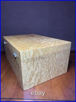 Stunning master craftsman Birdseye maple humidor handcrafted Pierre Blanchet