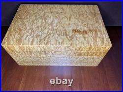 Stunning master craftsman Birdseye maple humidor handcrafted Pierre Blanchet