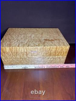 Stunning master craftsman Birdseye maple humidor handcrafted Pierre Blanchet