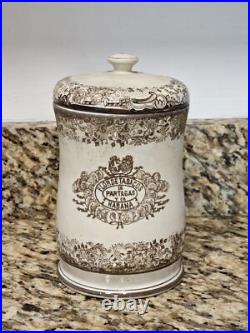 Super Rare GENUINE SPAIN PARTAGAS TOBACCO PORCELAIN CIGAR HUMIDOR JAR 1920s