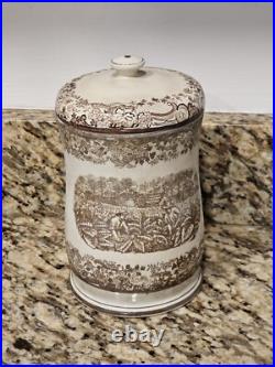 Super Rare GENUINE SPAIN PARTAGAS TOBACCO PORCELAIN CIGAR HUMIDOR JAR 1920s