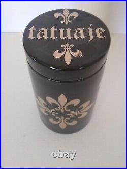 Tatuaje Ceramic Cigar Jar Humidor Jaridor Empty