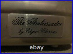 The Ambassador by Cigar Classics Zero Halliburton Travel Humidor Rare Gold Color