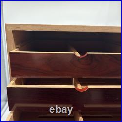 Thompson 7 Drawer Mahogany Cherry Counter Top Desk Humidor Cabinet Thompson 7 Drawer Mahogany Cherry Counter Top Desk Humidor Cabinet