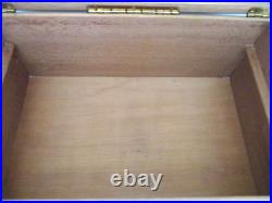 Thompson Co. 1915 Cigar Humidor Cherry Finish 2 Tier Glass Barrel Top