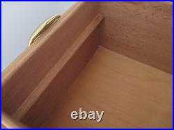 Thompson Co. 1915 Cigar Humidor Cherry Finish 2 Tier Glass Barrel Top