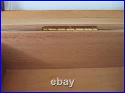 Thompson Co. 1915 Cigar Humidor Cherry Finish 2 Tier Glass Barrel Top