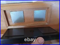 Thompson & Co 1915 Glass-Top Wood Desktop Cigar Digital Humidor Box Cherry