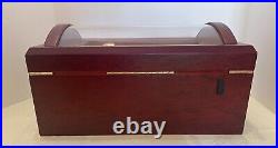 Thompson & Co 1915 Wood Barrel Top Cigar Humidor / Le Veil Humidifier / Ash Tray