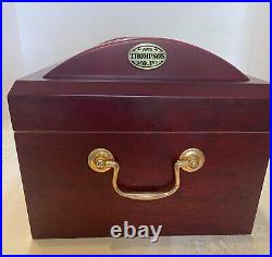 Thompson & Co 1915 Wood Barrel Top Cigar Humidor / Le Veil Humidifier / Ash Tray