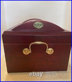 Thompson & Co 1915 Wood Barrel Top Cigar Humidor / Le Veil Humidifier / Ash Tray