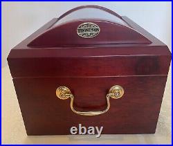 Thompson & Co 1915 Wood Barrel Top Cigar Humidor / Le Veil Humidifier / Ash Tray