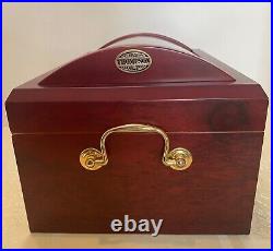 Thompson & Co 1915 Wood Barrel Top Cigar Humidor / Le Veil Humidifier / Ash Tray