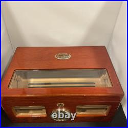 Thompson & Co Group The Valencia Glass Top Cigar Humidor Cherry Wood