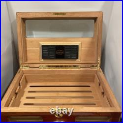 Thompson & Co Group The Valencia Glass Top Cigar Humidor Cherry Wood