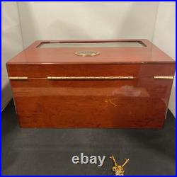 Thompson & Co Group The Valencia Glass Top Cigar Humidor Cherry Wood