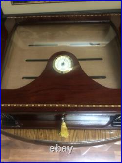 Thompson beveled glass, humidor preowned, beautiful, up To 150 cigars