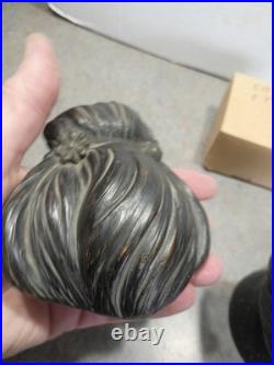 Tobacco Humidor jar caddy Antique. Vintage Victoria lady