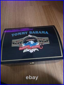 Tommy Bahama BARREL BLEND cigar humidor mahogany WITH ASHTRAY and KEY RARE