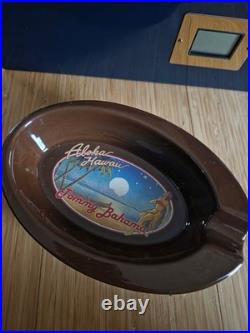 Tommy Bahama BARREL BLEND cigar humidor mahogany WITH ASHTRAY and KEY RARE