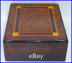 Triade (Made in France) Burled Lacquered Wood Humidor