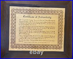 Two Original Antique Cigar Tobacco Stone Lithographs Certified Refer To Pics