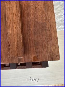 UNIQUE Vintage Custom Walnut Pipe Tobacco Humidor Wood Arts Crafts Mid Century