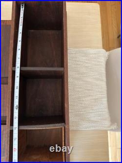 UNIQUE Vintage Custom Walnut Pipe Tobacco Humidor Wood Arts Crafts Mid Century