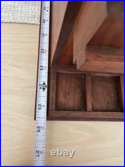 UNIQUE Vintage Custom Walnut Pipe Tobacco Humidor Wood Arts Crafts Mid Century