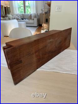 UNIQUE Vintage Custom Walnut Pipe Tobacco Humidor Wood Arts Crafts Mid Century