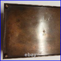 USA made Antique Arts + Crafts Heintz Sterling on Bronze Humidor Box 1912-1930