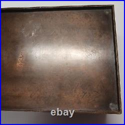 USA made Antique Arts + Crafts Heintz Sterling on Bronze Humidor Box 1912-1930