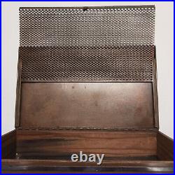 USA made Antique Arts + Crafts Heintz Sterling on Bronze Humidor Box 1912-1930