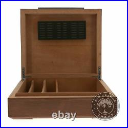 USED La Madera Cubana Premium Cigar Humidor in Wood / Elegant Leather / Steel
