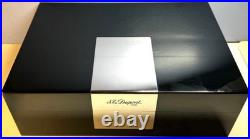 Unused S. T Dupont humidor Cigar Case Black Silver without box