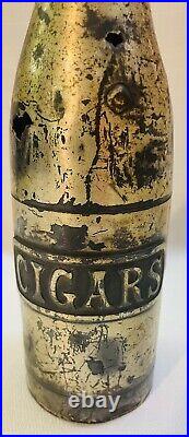 Unusual Pairpoint Silverplate Wine Bottle Cigar Humidor Take Apart 4 Piece