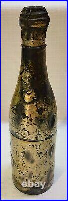 Unusual Pairpoint Silverplate Wine Bottle Cigar Humidor Take Apart 4 Piece