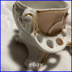 VERY RARE 1850's HAVILAND LIMOGES TOBACCO JAR PIPE HOLDER ASHTRAY HUMIDOR