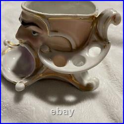 VERY RARE 1850's HAVILAND LIMOGES TOBACCO JAR PIPE HOLDER ASHTRAY HUMIDOR