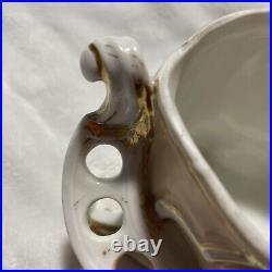 VERY RARE 1850's HAVILAND LIMOGES TOBACCO JAR PIPE HOLDER ASHTRAY HUMIDOR