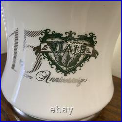 VIAJE Cigar 15TH Anniversary 2007-2022 Silver Humidor Jar Ceramic Empty w Box