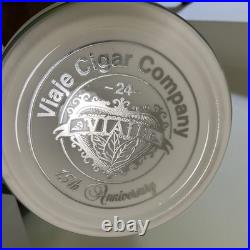VIAJE Cigar 15TH Anniversary 2007-2022 Silver Humidor Jar Ceramic Empty w Box