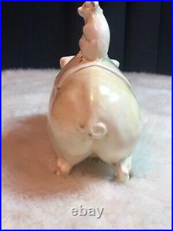 VICTORIAN Stately Mother Pig. Majolica Humidors, from France, Austria, Ger. &Czech