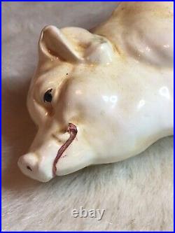 VICTORIAN Stately Mother Pig. Majolica Humidors, from France, Austria, Ger. &Czech