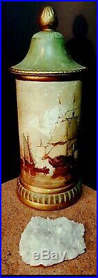 VINTAGE Comoy's of London Humidor Canister Jar Nautical ship LARGE made in Italy