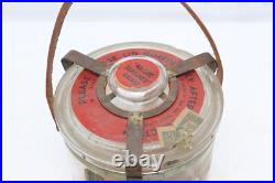 VINTAGE H UPMANN Cedar Lined GLASS CIGAR HUMIDOR JAR LEATHER STRAP