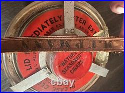 VINTAGE H UPMANN Cedar Lined GLASS CIGAR HUMIDOR JAR LEATHER STRAP VINTAGE H UPMANN Cedar Lined GLASS CIGAR HUMIDOR JAR LEATHER STRAP