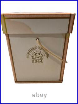 VINTAGE H UPMANN Cedar Lined GLASS CIGAR HUMIDOR JAR LEATHER STRAP With Box