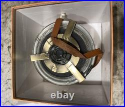 VINTAGE H UPMANN Cedar Lined GLASS CIGAR HUMIDOR JAR LEATHER STRAP With Box