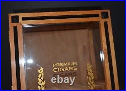 VTG CIGAR HUMIDOR Wood Holds 48 Cigars TORPEDO PREMIUM CIGARS